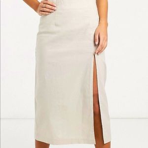 LINEN SAND SKIRT